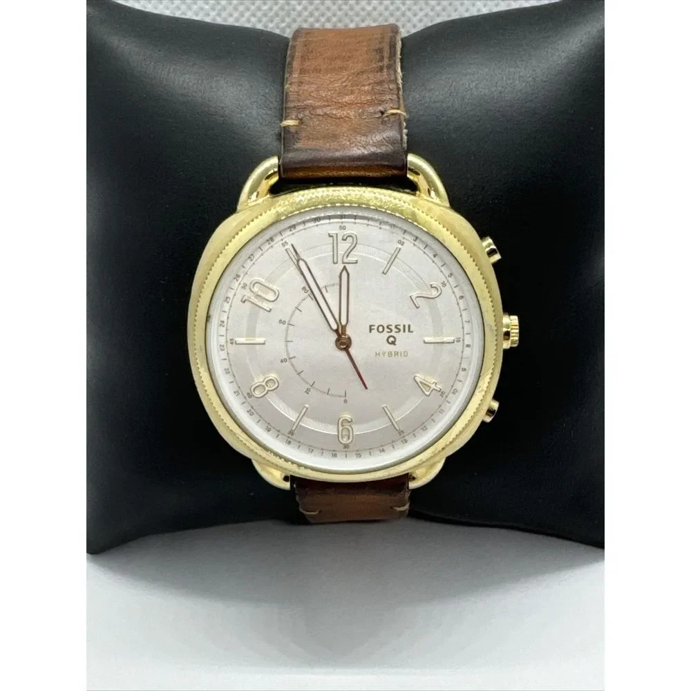 Fossil Accomplice FTW1200 Women's Brown Leather Analog Dial Smartwatch JNA748